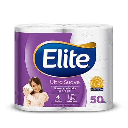 Elite Papel Higiénico Doble Hoja 50 metros 4 rollos | Apishop.cl