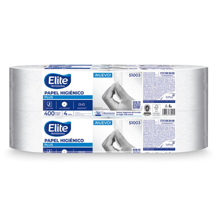 Elite Papel Higiénico Plus Una Hoja 400 metros 4 rollos | Apishop.cl