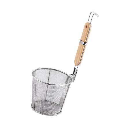 Cesta De Freidio De Fideos De Pasta De Acero Inoxidable Para Tensar El Restaurante Diámetro Superior De 14 Cm