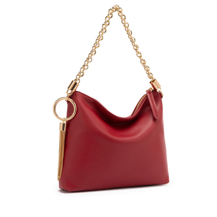 Bolso de Hombro para Mujer, MKF Collection, Bolso de Mano Versátil de Cuero Vegano - Brigitte - Vino