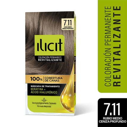 Coloración Cabello 7/11 Rubio Ceniza Profundo, 45 g