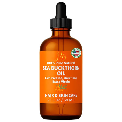 Aceite de espino amarillo y pomberries, 60 ml, 100% puro, prensado en frío