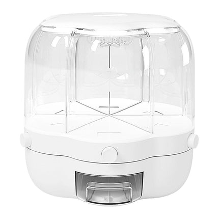 Dispensador De Cereales Cubo De Arroz Caja De Almacenamiento De Alimentos Secos Herméticos Para La Despensa Del Hogar Blanco
