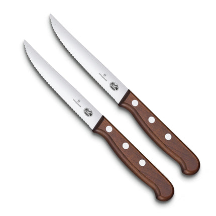 Juego de cuchillos para carne Victorinox Wood de 2 piezas con hoja de 12 cm