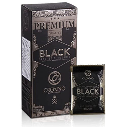 Café ORGANO Gourmet Black 100% certificado Ganoderma 30 sobres