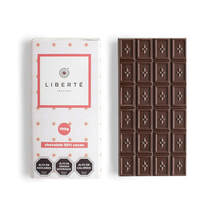 Barra de Chocolate Semi Amargo 55% Cacao 100 Gr