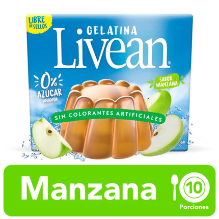 Gelatina Manzana Verde Caja, 22 g - Livean | Apishop