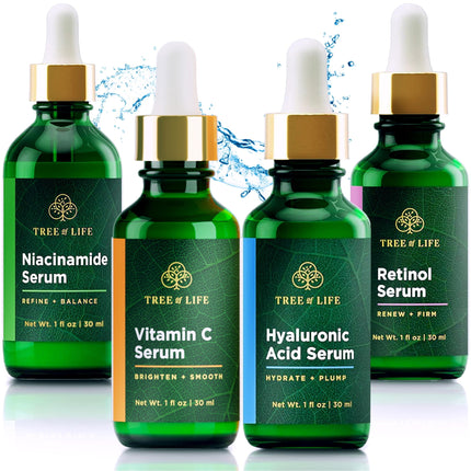 Set para el cuidado de la piel Tree of Life, iluminador facial, reafirmante e hidratante