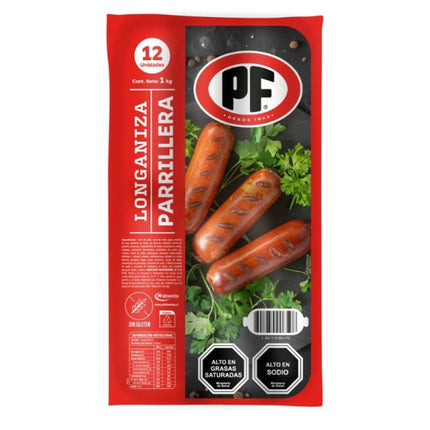 Longaniza Parrillera 12 Un, 1 Kg