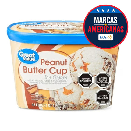 Helado Peanut butter Pote, 1,4 L - Great Value | Apishop