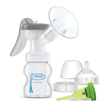 Extractor de Leche Manual con copa de silicona SoftShape™ (copa B 25mm) c/Mam Boca Ancha 150ml