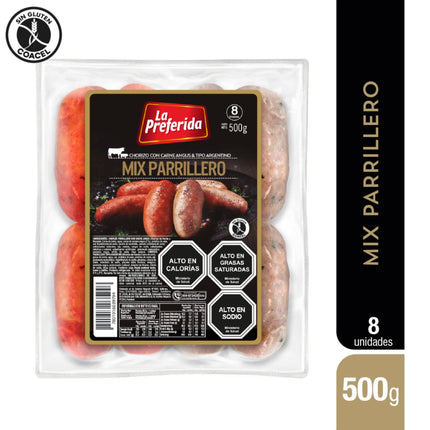 Chorizo Mix Parrillero 8 Un, 500 g
