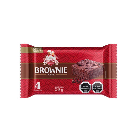 Brownie Chips Pack 4Un, 248 g