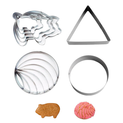 Juego de cortadores de galletas ROBOHOOK, 8 piezas, acero inoxidable