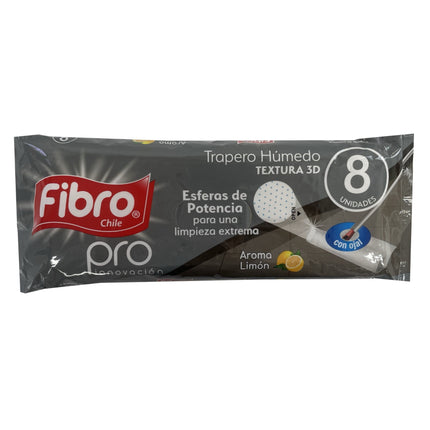 Trapero Húmedo Aroma Limón Bolsa Resellable, 8 Un