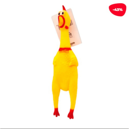Juguete Para Mascota Pollo Goma 165Cm