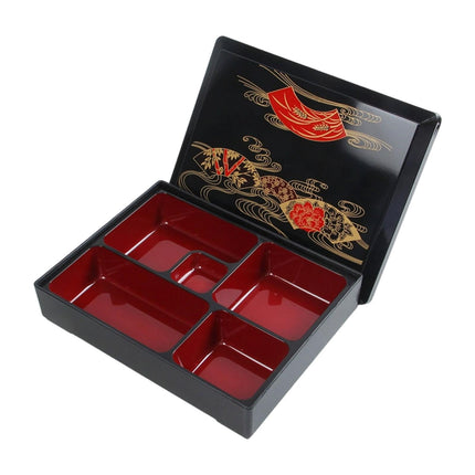 Caja Bento Japonesa Tradicional Con Tapa, Plato Para Servir Salsa, Hogar Y Negocios