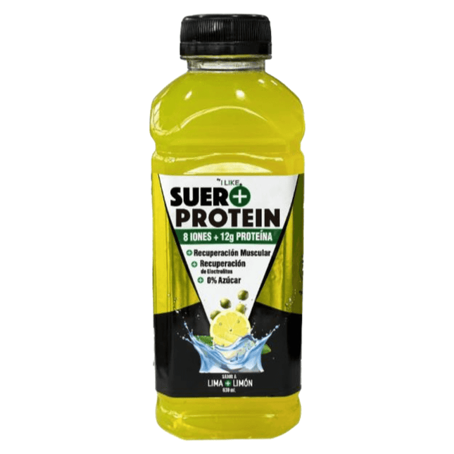 Bebida Hidratante Suero Lima Limón 8 Iones + 12g Proteína 630ml