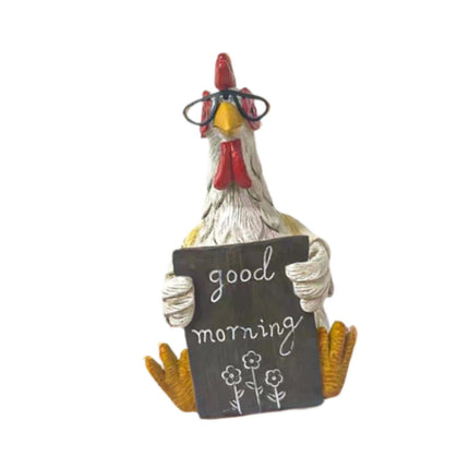 Estatua De Pollo De Buenos Días Escultura De Pollo Para La Entrada De La Sala De Estar Patio Gallo