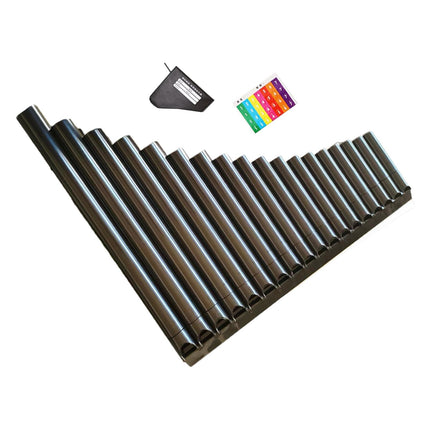 Pan Flutes C Key 18 Tubos Con Pegatina De Nota Musical Y Bolsa De Transporte Para Músico