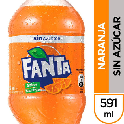Bebida Naranja Sin Azúcar Botella, 591 ml