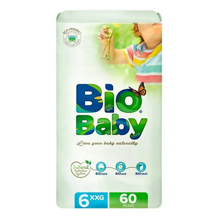 Pañales Bio Baby Ecológicos Talla 6 Xxg 60 Piezas.