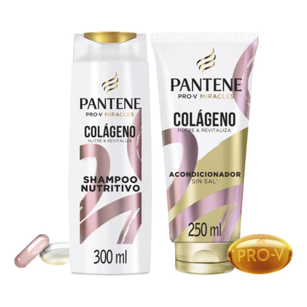 Shampoo Pantene y Acondicionador Pro-V Miracles Cólageno Nutre y Revitaliza