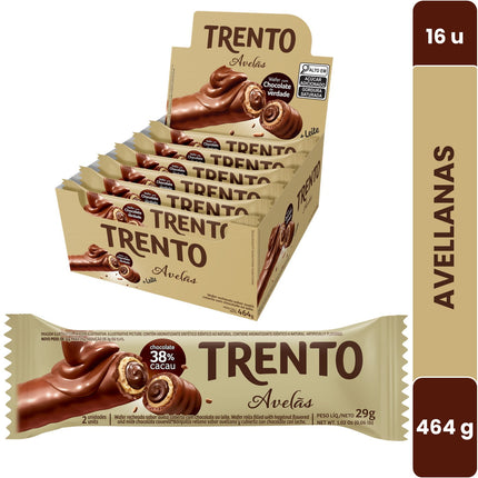 Trento Avellana Chocolate - 464 Gr - 16 Un De 29 Gr