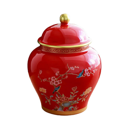 Almacenamiento De Té De Florero De Cerámica Decorativo De Tarro De Jengibre De Cerámica De Estilo Chino