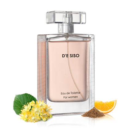 Perfume dulce clásico D'e Siso para mujer - Eau de toilette con fragancia floral con ingredientes de vainilla, azahar, bergamota, vetiver, ámbar y almizcle - Perfume de Mujer (100 ml, 3.4 oz)