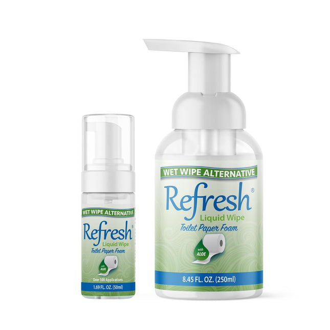 Paquete combinado de toallitas líquidas refrescantes para papel higiénico, 250 ml/50 ml