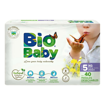 Pañal Ecológico Bio Baby Talla 5 - Talla Xg - Biobaby 40u