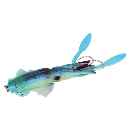 Señuelo De Pesca, Cebo De Pulpo Realista, Cebo De Falda De Calamar Para Agua Dulce, Agua Salada, Azul