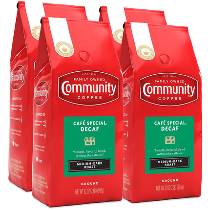 Café molido Community Coffee Café Special Decaff 32 oz x4