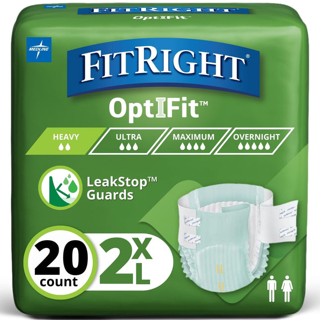 Pañales para adultos FitRight Extra+ OptiFit Heavy Absorbency 2XL