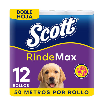 Papel Higiénico Rindemax Doble Hoja 50 metros, 12 unidades