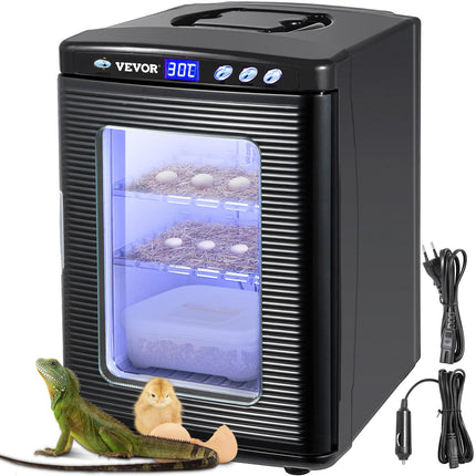 Incubadora de reptiles Vevor Black, 25 L, refrigeración y calefacción digital de 5 a 60 °C