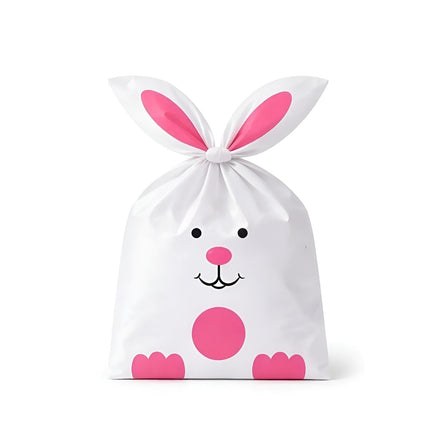 50 Bolsas de plástico para dulces de Pascua Bolsa con diseño de conejo de pascua 22x13cm Bolsas