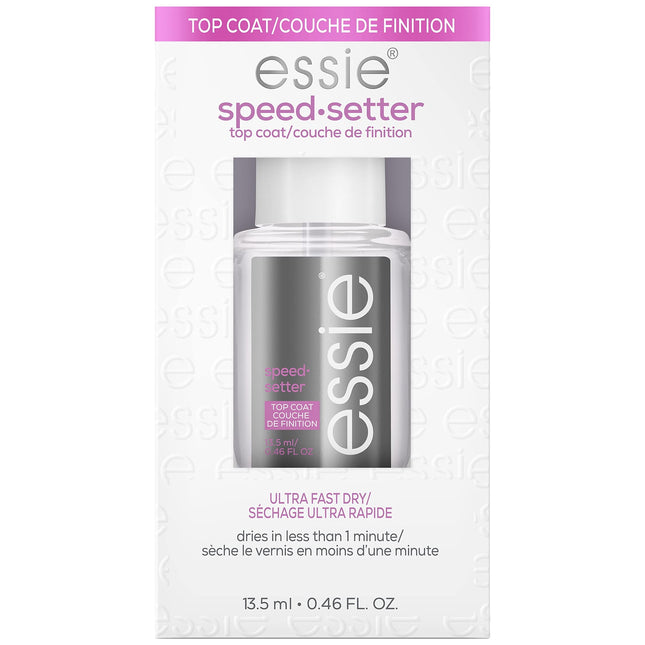 Capa superior para el cuidado de uñas Essie Speed Setter, 13,5 ml, 8 unidades, vegana