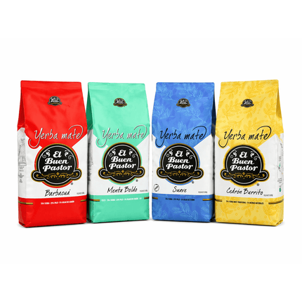 PACK x 4 VARIEDADES YERBA MATE EL BUEN PASTOR VARIADAS 500G SIN GLUTEN