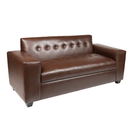 Sofa Dos Cuerpos Ecocuero Chocolate