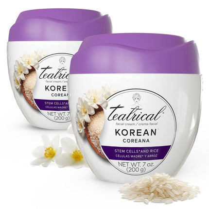Crema facial TEATRICAL coreana con células madre y arroz 200 mL x2