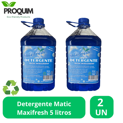 Detergente Liquido Maxifresh Matic 5 Litros ecopet 2 Unidades