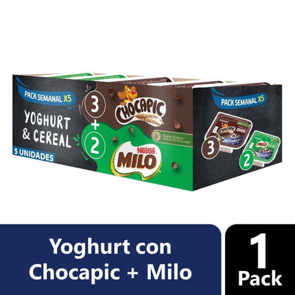 Yoghurt con Cereal Chocapic (3 Un) + Milo (2 Un)Pack, 710 g - Nestlé | Apishop