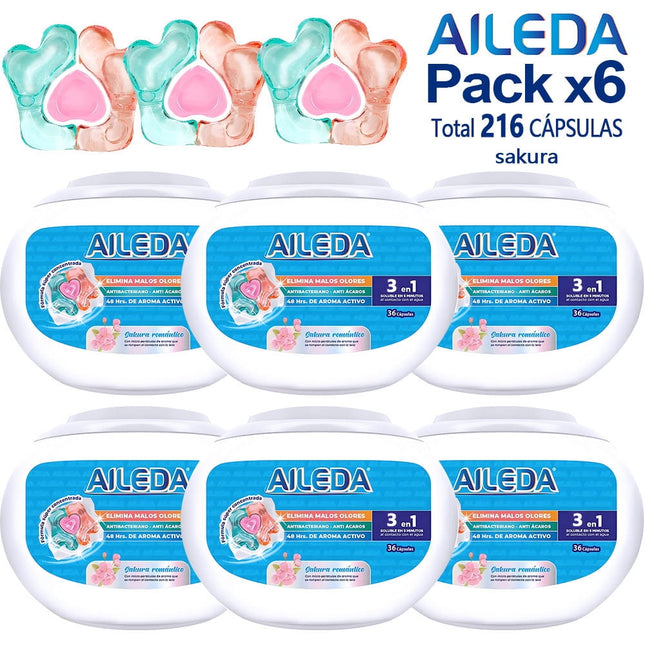 Detergente En Capsulas Aileda Sakura Romantica (En Total 216 Capsulas)