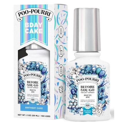 Spray de baño Poo-Pourri Before-You-Go para tarta de cumpleaños, 60 ml