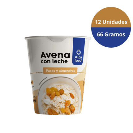 Vaso Avena Pasas y Almendras 12X 66 Gr