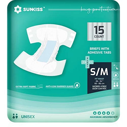Pañales para adultos SUNKISS TrustPlus, máxima absorbencia, 15 unidades