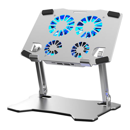 Soporte Para Tableta Con Ventilador De Refrigeración Montaje Ajustable De Aleación De Aluminio Para Escritorio En Casa