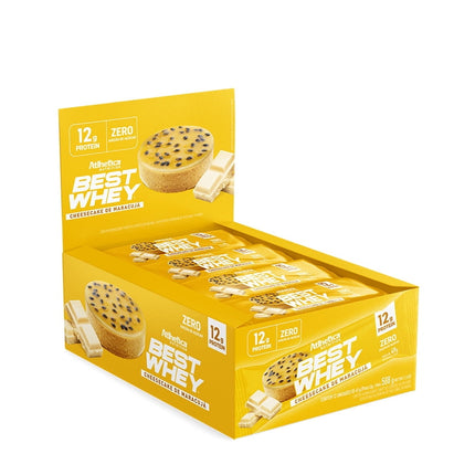BOX DE 12 BARRAS BEST WHEY 12G CHEESECAKE DE MARACUYA - ATLHETICA